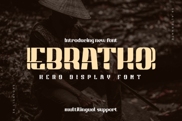Ebratho: A Bold Display Font for Handmade Creations