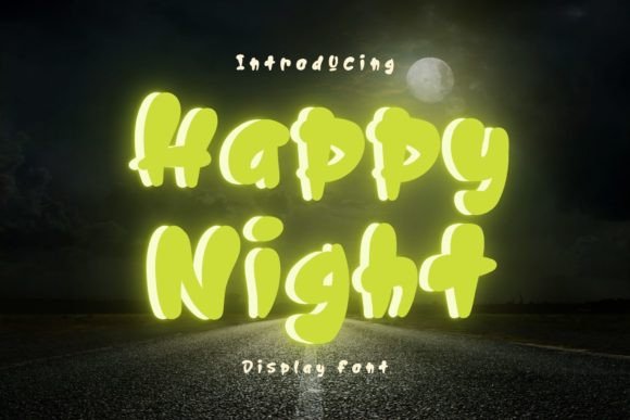 Happy Night: A Playful Display Font for Editorial Design