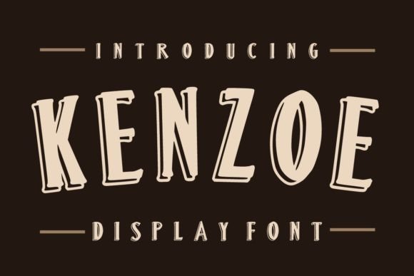 Kenzoe: A Bold Vintage Display Font for Branding