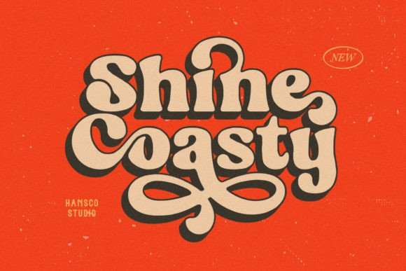 Shine Coasty: A Bold Display Font for Web Design