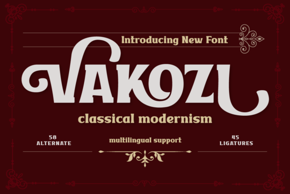Vakozi Display Font Review